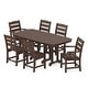 preview thumbnail 7 of 9, POLYWOOD Lakeside 7-Piece Dining Set Mahogany