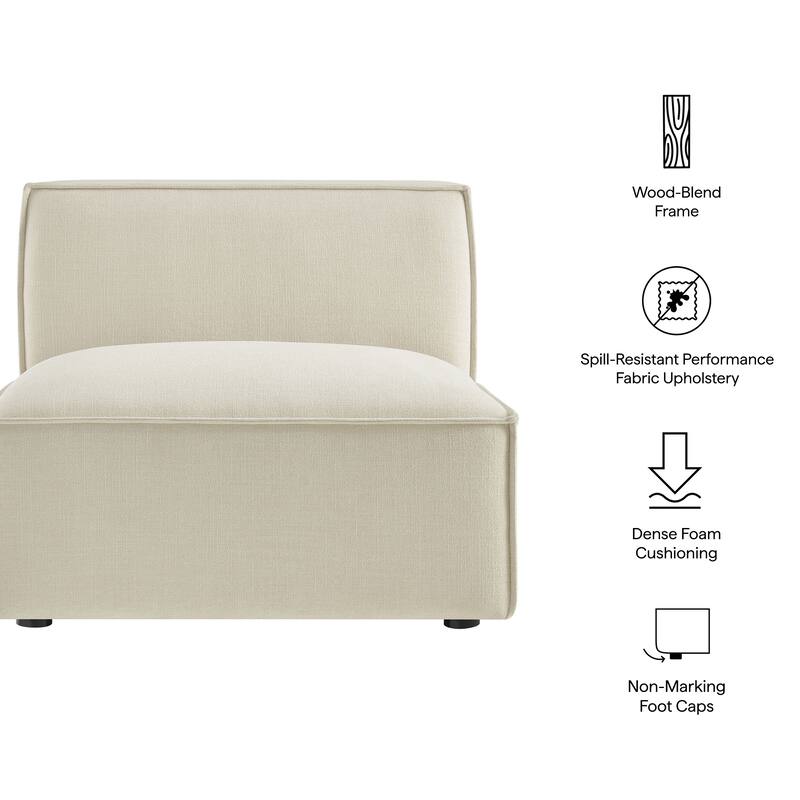 Restore Performance Fabric Upholstered Armless Modular Chair