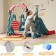 preview thumbnail 5 of 28, Indoor & Outdoor Toddler Freestanding Slide and Swing Set 3 in 1 with Basketball Hoops Combo