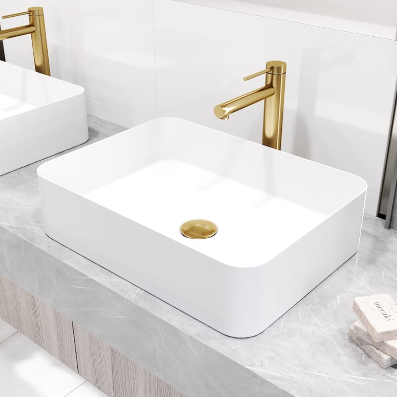 VIGO Jewel 11" H Single Handle Single Hole Vessel Bathroom Faucet