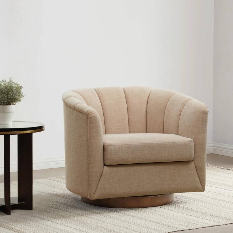 Fabric 360°Swivel Accent Chair