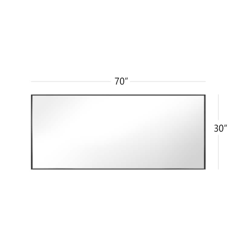 Modern Classic Black Metal Framed Full Length Mirror