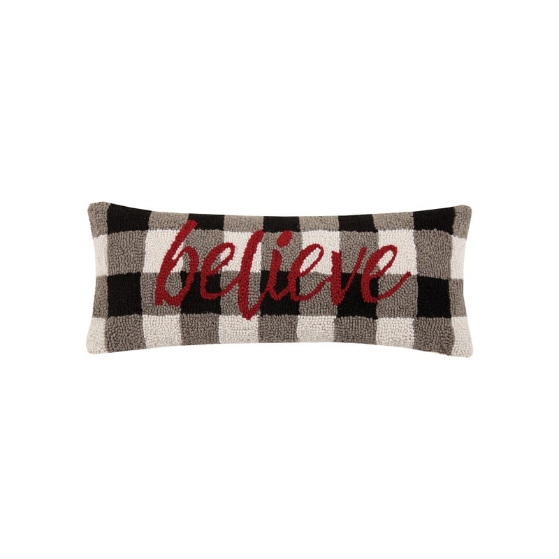 Mistletoe & Co. Believe Wool Hook Pillow