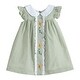preview thumbnail 1 of 3, Lil Cactus Green Gingham Pumpkin Peter Pan Collar Dress