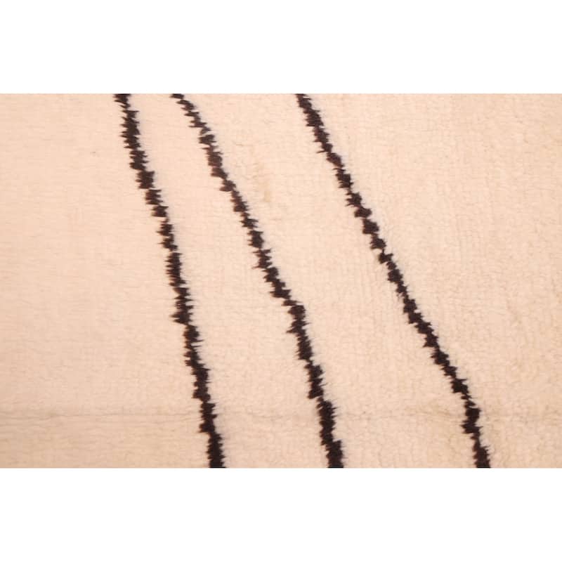 ECARPETGALLERY Hand-knotted Pak Finest Marrakesh Ivory Wool Rug - 8'6 x 9'8