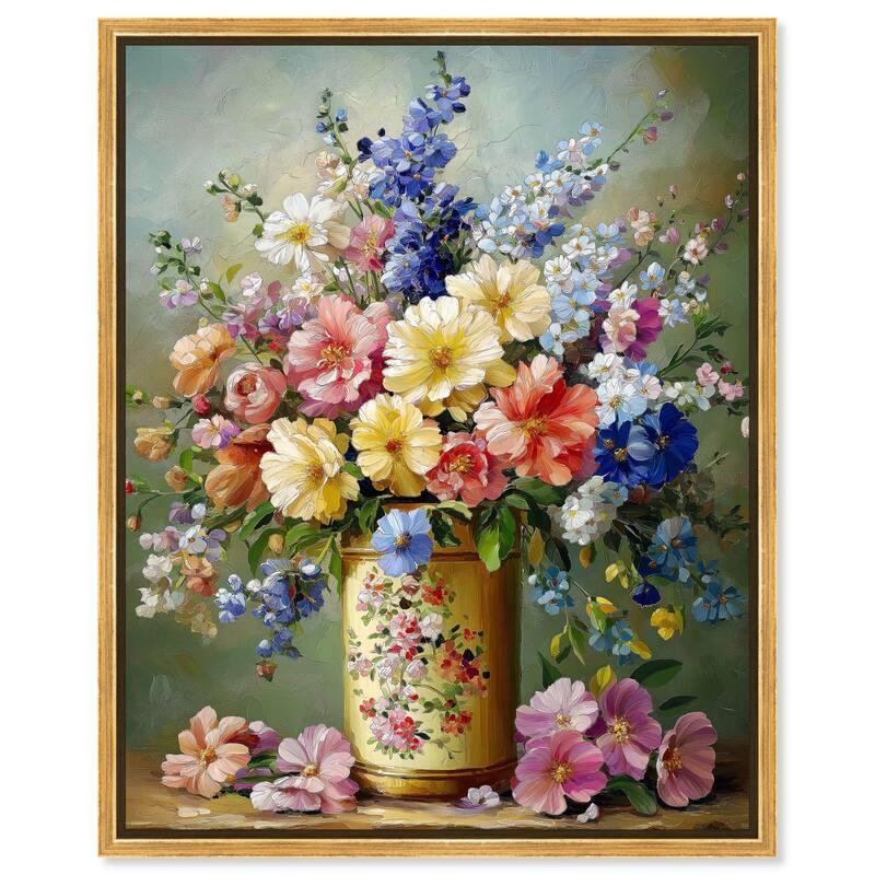 Chromatic Corolla Canvas by Art Remedy - 20" x 24" - Gold