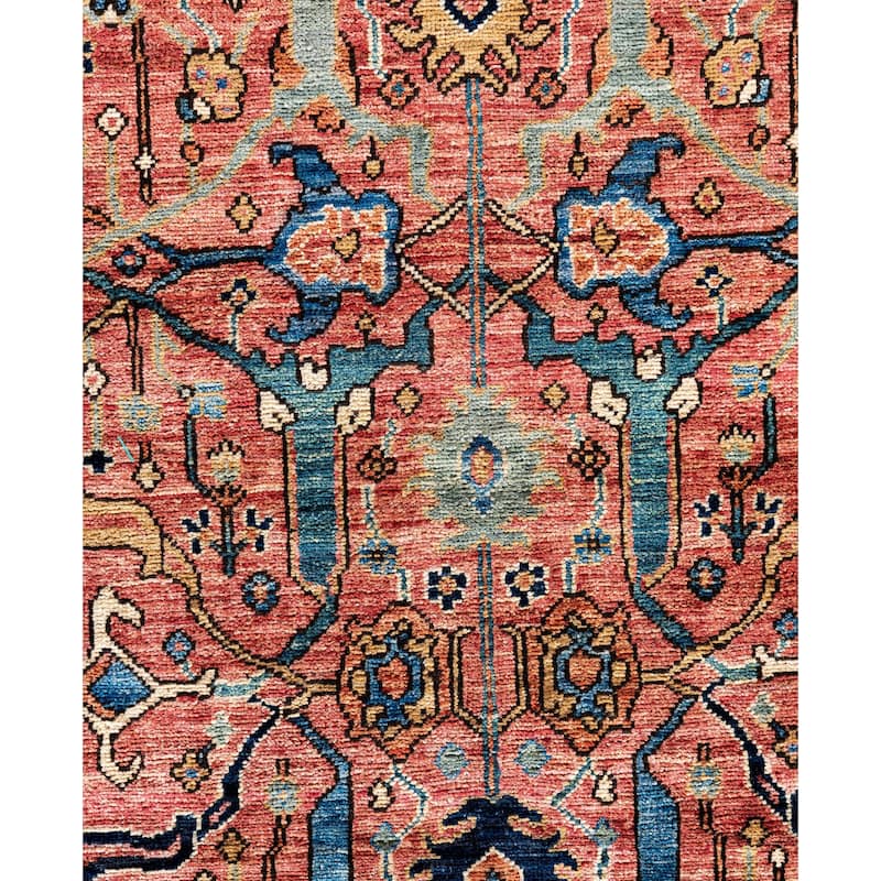 Serapi One-of-a-Kind Hand-Knotted Area Rug - Pink - 9' 0" x 11' 10"