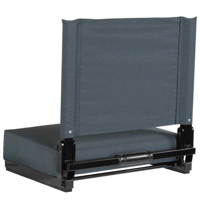 2 Pack 500 lb. Rated Lightweight Stadium Chair-Handle-Padded Seat