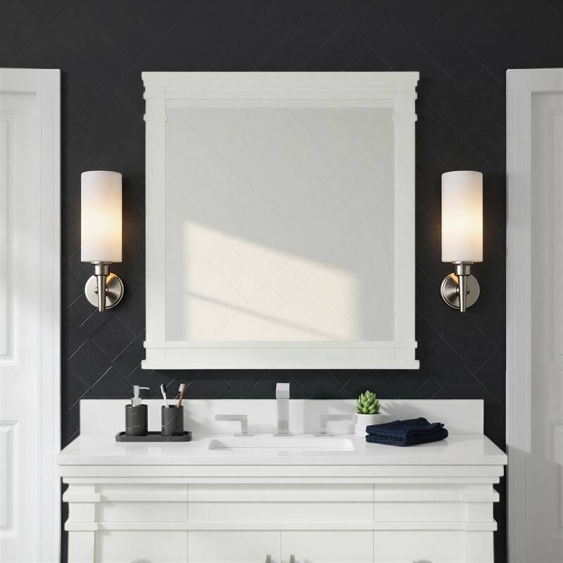 Frank Lloyd Wright USONIA® Harmony 28-inch Wood Mirror - White