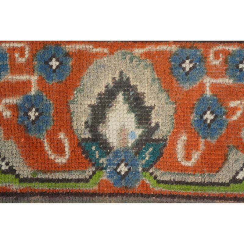Hand Knotted Oriental 100% Wool Carpet Traditional Medallion Oranges & Rust Tabriz Area Rug - 6' 3'' X 4' 10''