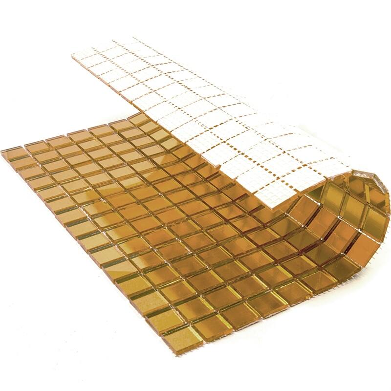 Apollo tile 12" x 12" Altin Glossy Amber Gold Glass Tile (20 sq ft/case) - 20 Pack