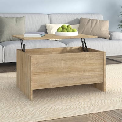 vidaXL Coffee Table Lift Top End Table Accent Side Sofa Table Engineered Wood - 31.5" x 21.9" x 16.3"