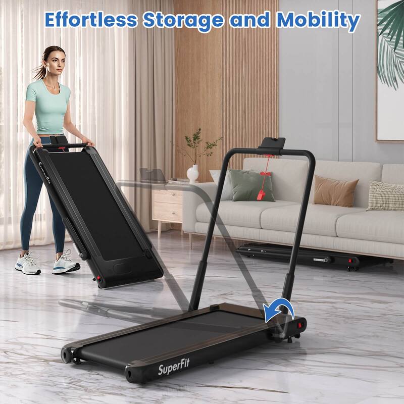 Superfit 3-in-1 Folding Treadmill with Smart Apps Remote Control LED - See Details