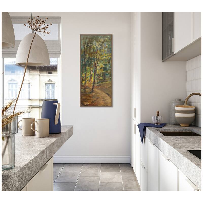 Kate and Laurel Forest interior by Leopold Horovitz PANEL by Nostalgia Prints Framed Canvas Wall Art Print