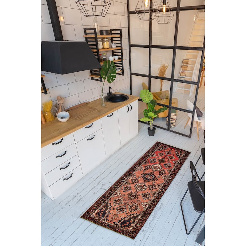 ECARPETGALLERY Hand-knotted Andelz Copper Wool Rug - 3'2 x 9'9