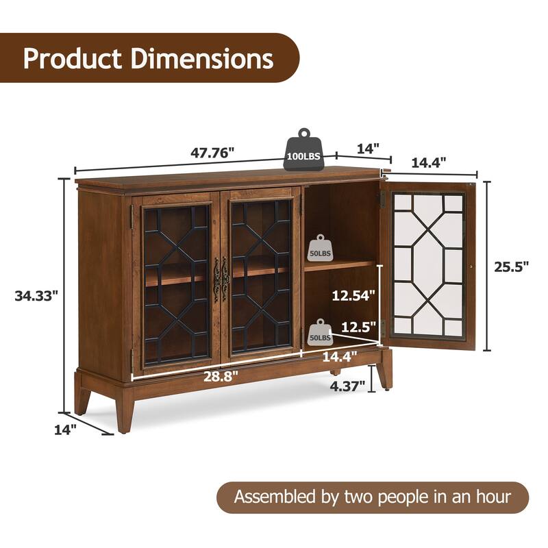 Accent Buffet Cabinet SideBoard Console Table with Storage