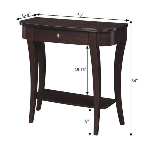 Convenience Concepts Newport 1 Drawer Console Table with Shelf