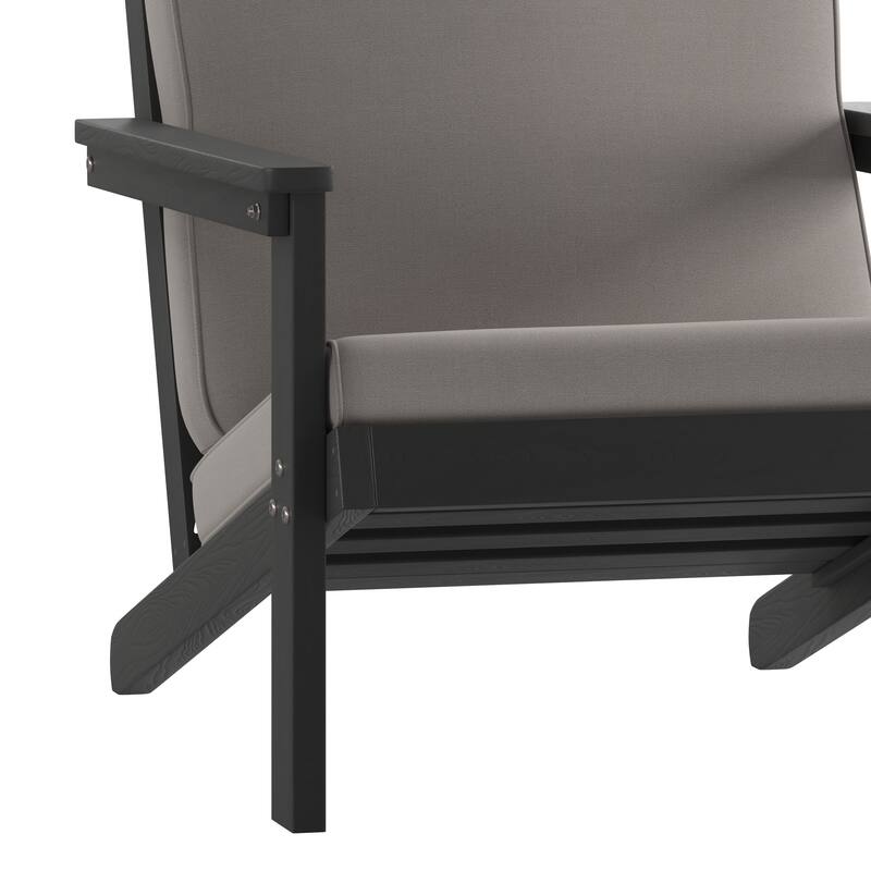 All-Weather Poly Resin Adirondack Style Chair & Cushions