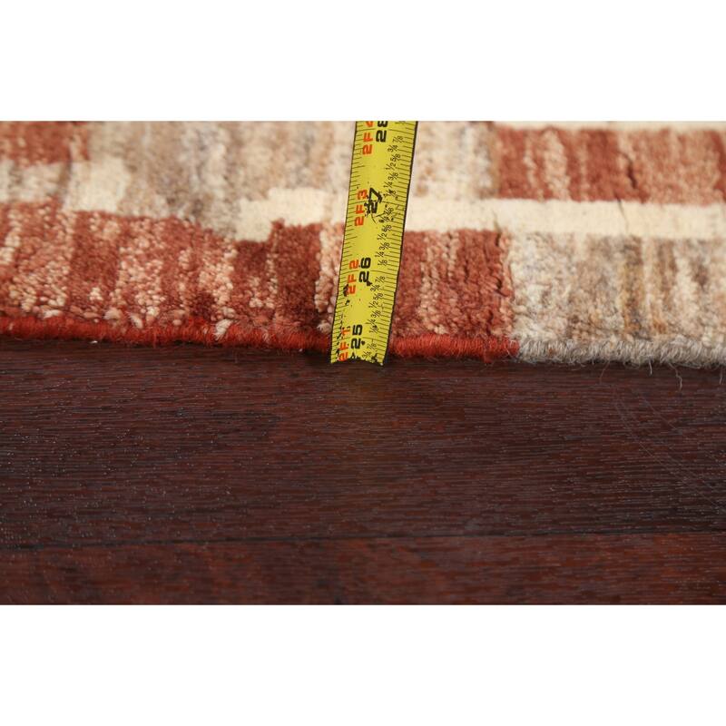 Wool Geometric Gabbeh Kashkoli Oriental Area Rug Hand-knotted Carpet - 3'5" x 5'3"