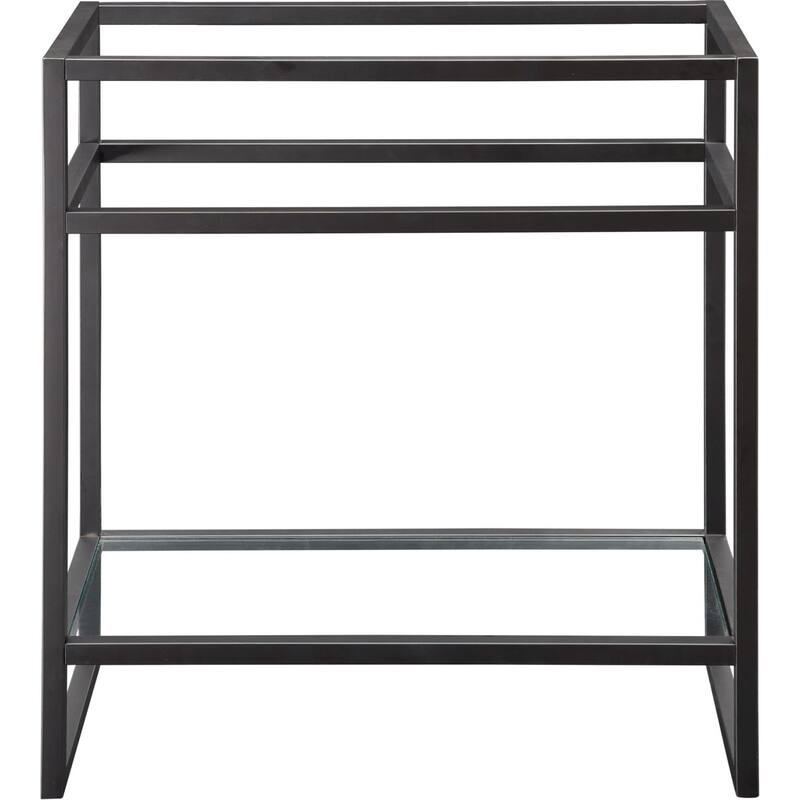 James Martin Vanities Boston 31-1/2" Stainless Steel Sink Console Base - Matte Black