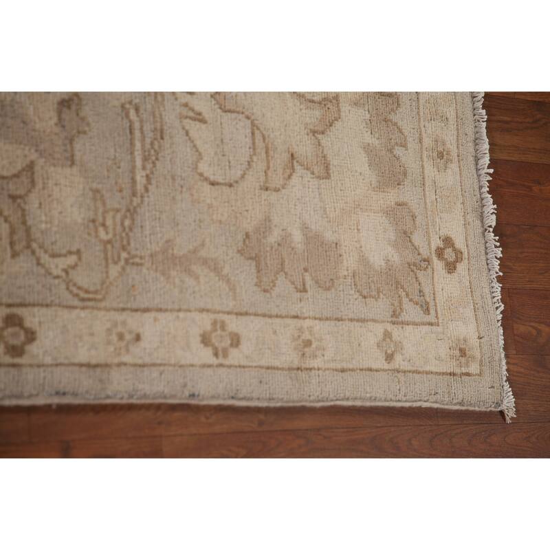 Traditional Kazak Area Rug Hand-Knotted Floral Wool Carpet - 8'9" x 9'8"