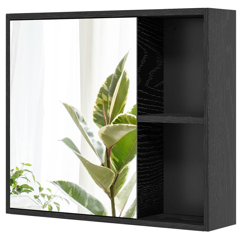 Gymax Bathroom Medicine Cabinet Wall Mounted Storage Organizer w/