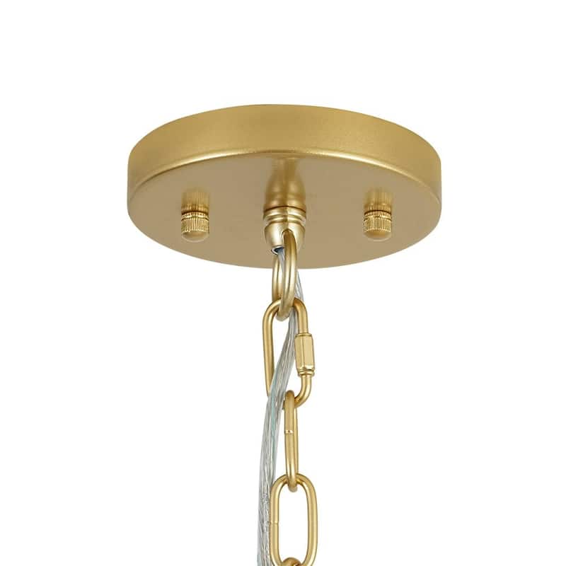 Classic 3-Light Black Edge Linen Drum Pendant - 15.7 in