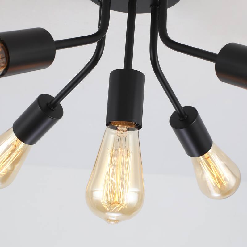 5-Light Semi Flush Mount Chandelier for Hallway Entryway Dining Room