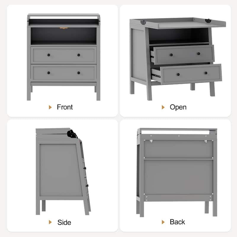 Baby Changing Table Multi-Functional 2 Drawer Dresser