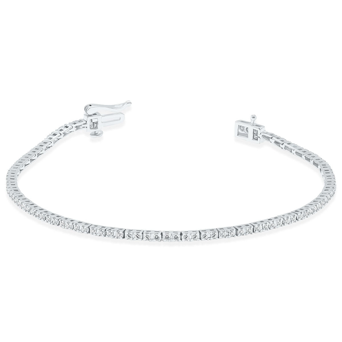 Marquee 1 Carat TW Diamond Tennis Bracelet in 14K White Gold