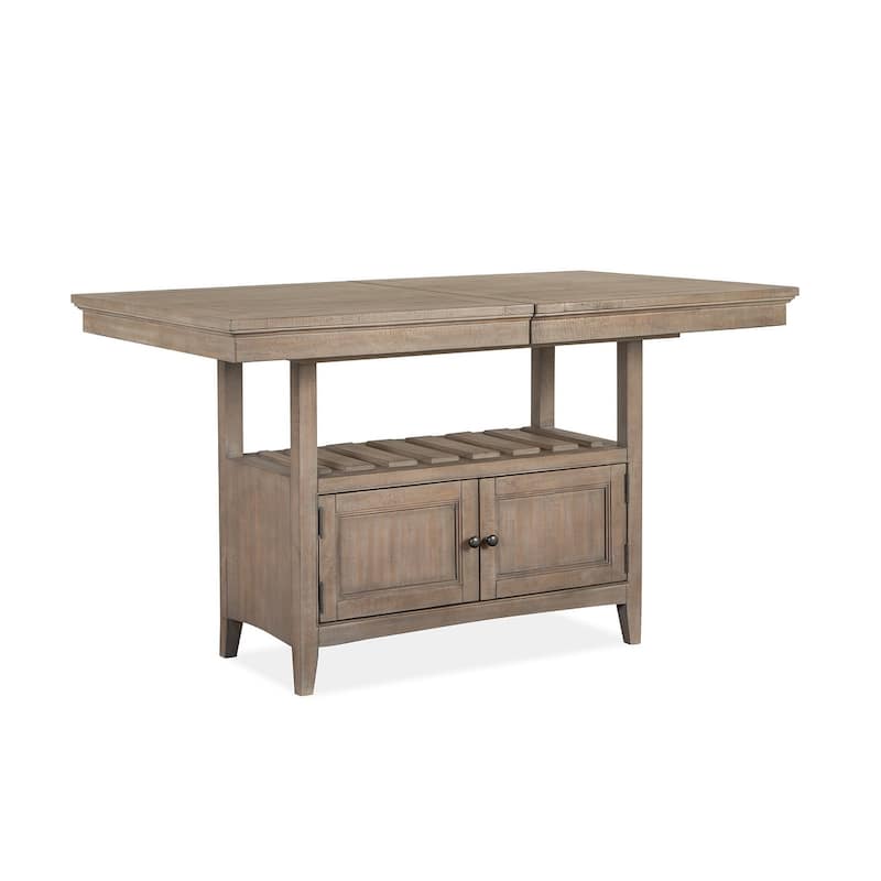 Magnussen Home Paxton Place Dovetail Grey Extendable Counter Height Dining Table - 38''W x 60''D x 36''H