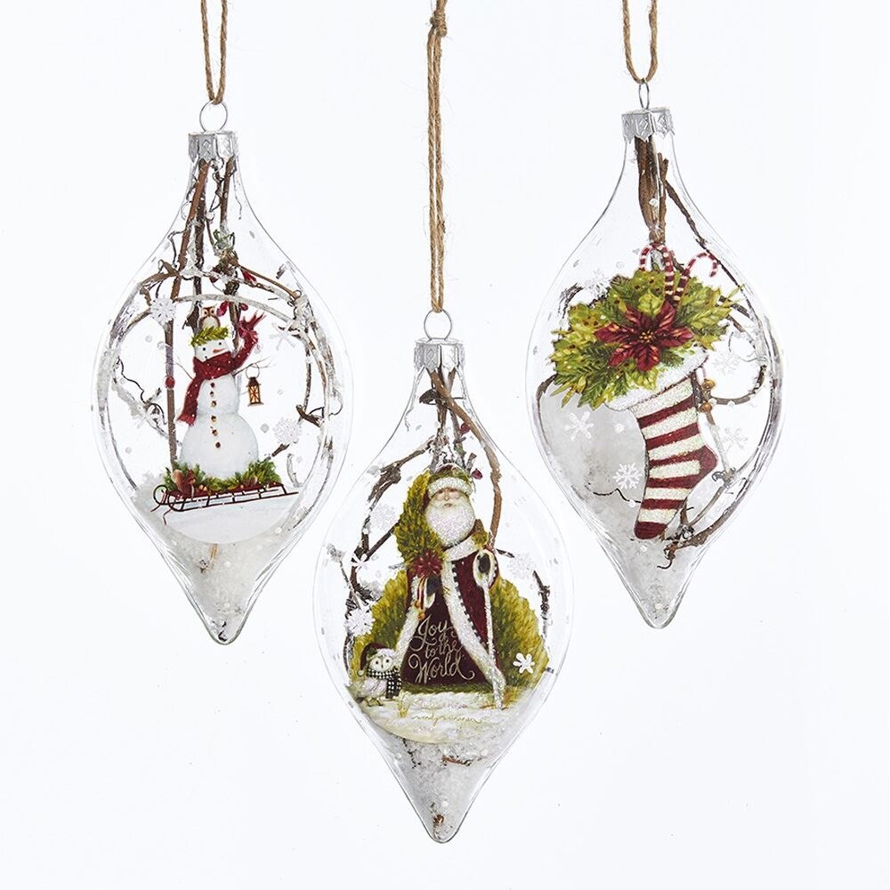 red and white glass ornaments