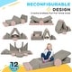 preview thumbnail 5 of 7, Kids Play Couch, 12 Pieces Kids Couch for Playroom Bedroom, Convertible Foam Floor Cushions for Boys and Girls, Pink