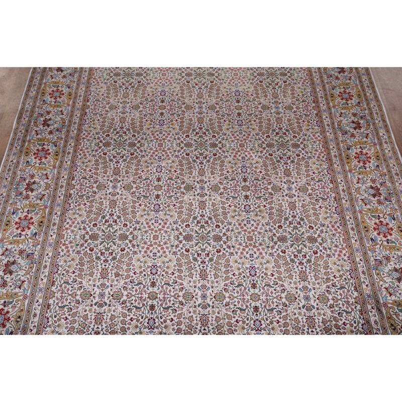 Turkish Tabriz Traditional Rug Machine Made Silk & Polyester Carpet - 5'1" x 7'5"