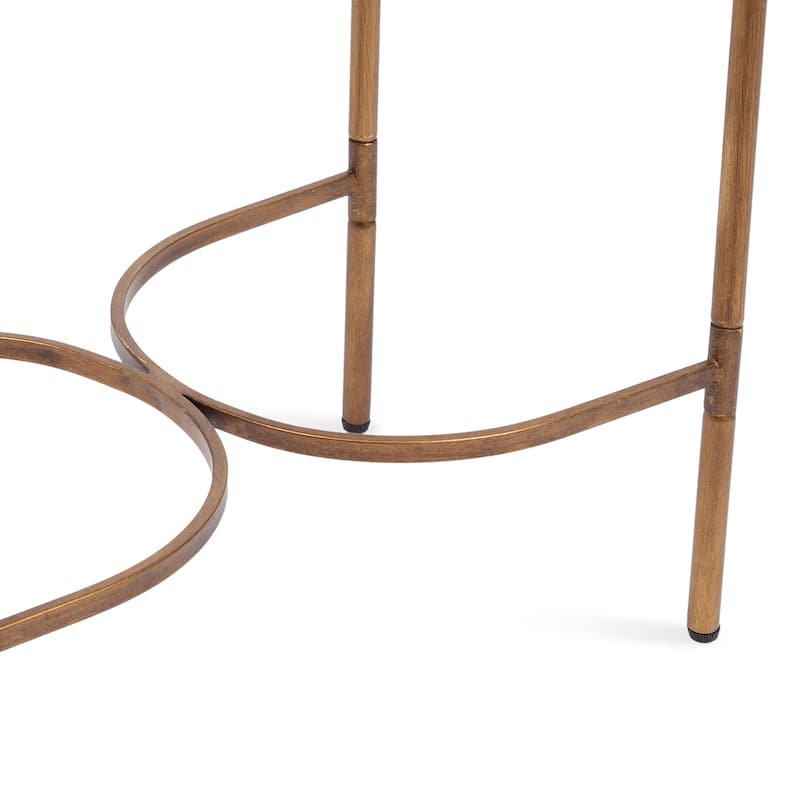 Kate and Laurel Catriona Side Table Mirror and Metal