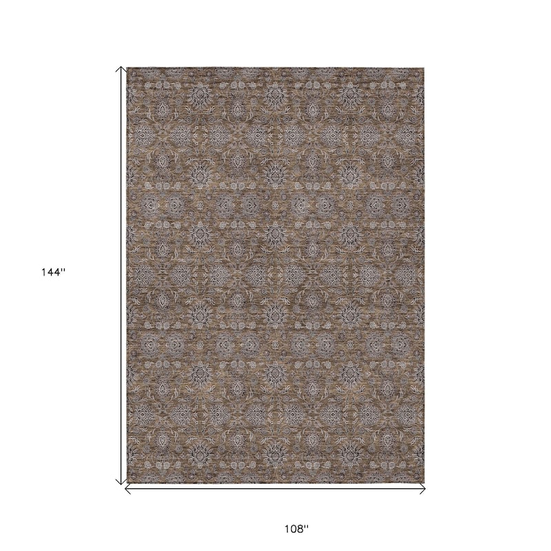 HomeRoots Floral Transitional Rectangle Outdoor Rug