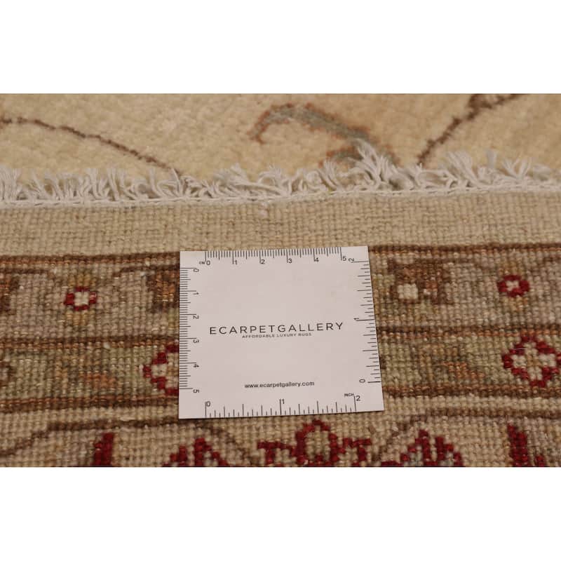 ECARPETGALLERY Hand-knotted Jamshidpour Cream Wool Rug - 6' 7" x 10' 3"
