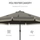 preview thumbnail 22 of 39, Outsunny 9ft Patio Umbrella with Push Button Tilt and Crank, Ruffled Outdoor Market Table Umbrella with Tassles and 8 Ribs