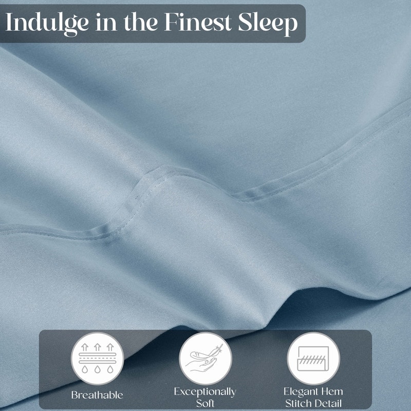 Superior Cotton Blend Solid 1500 Thread Count Deep Pocket Bed Sheet Set