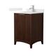 Option Dark Walnut / Giotto Quartz Top / Brushed Nickel