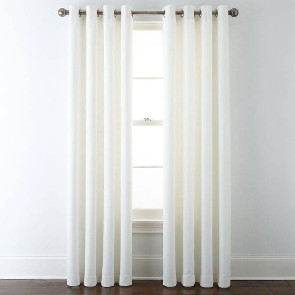 Shop Martha Window Hampton Basketweave Curtain Panel 50x63 Cool