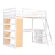 preview thumbnail 14 of 16, Solid Wood Maximized Space Twin Size Loft Bed Kids Bed with Ladder Shelves and Desk Kids Furniture, Gray