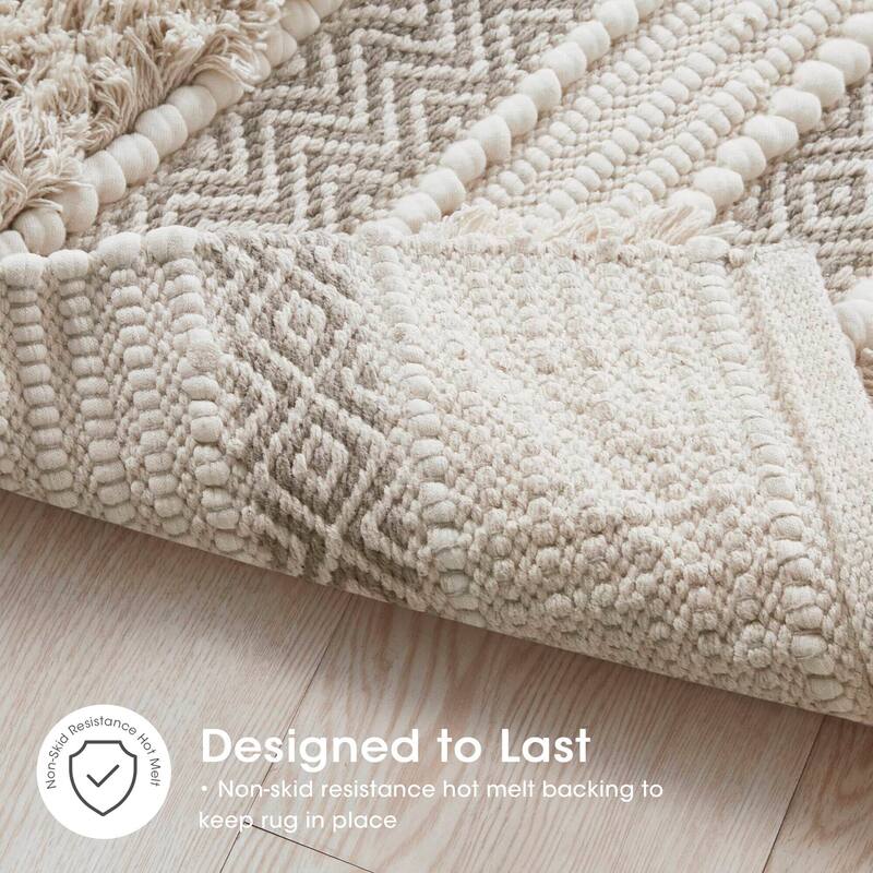 INK+IVY Asher Woven Texture Stripe Bath Rug