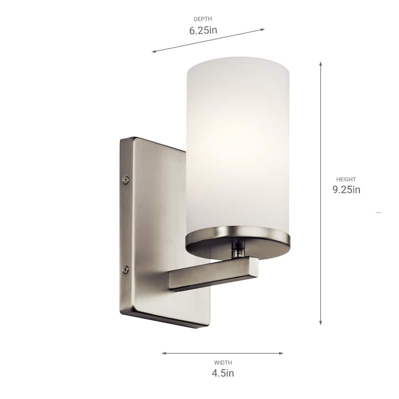 Kichler Lighting Crosby 1-light Brushed Nickel Wall Sconce