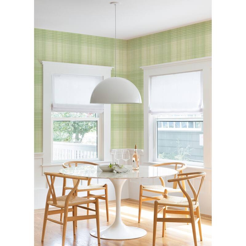Chesapeake Madras Green Plaid Wallpaper
