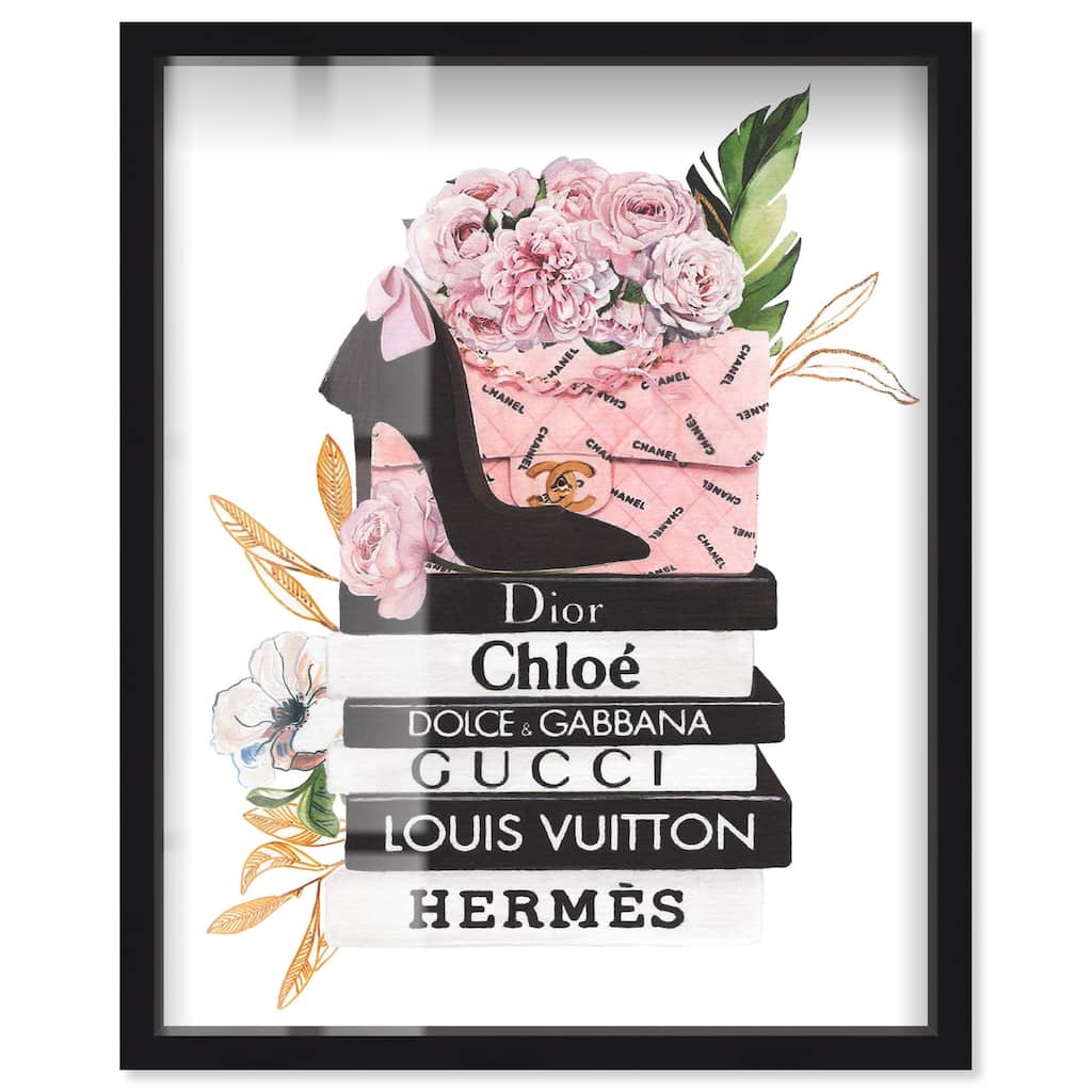 Floral Books Stack Shadowbox by Art Remedy