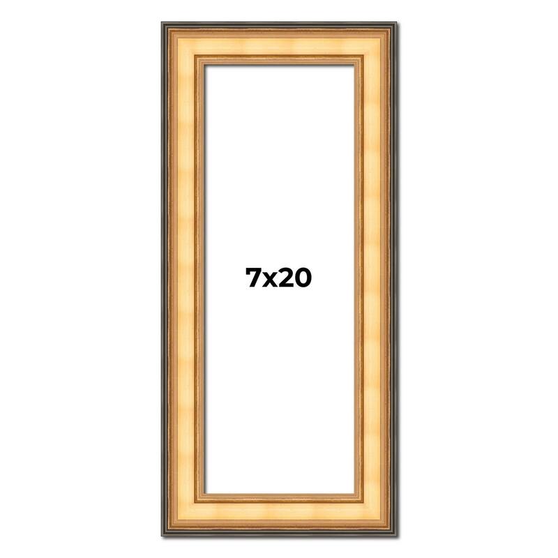 7x20 Frame Gold Plein Aire Solid Wood Picture Frame Width 2 Inches |