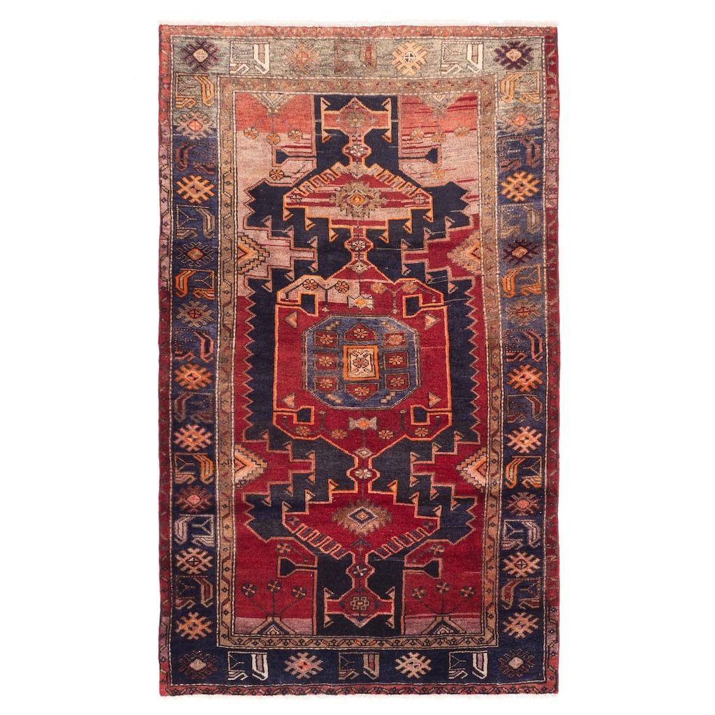 ECARPETGALLERY Hand-knotted Konya Anatolian Red Wool Rug - 4'3 x 7'2