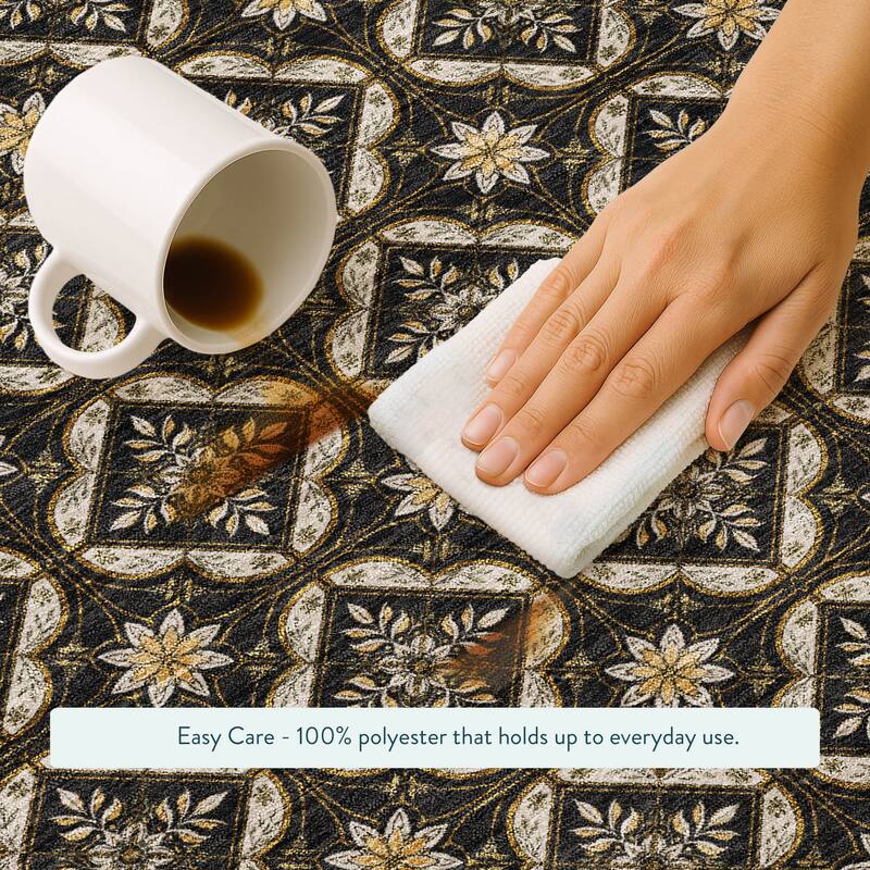 Machine Washable Indoor/ Outdoor Contemporary Granby Chantille Rug