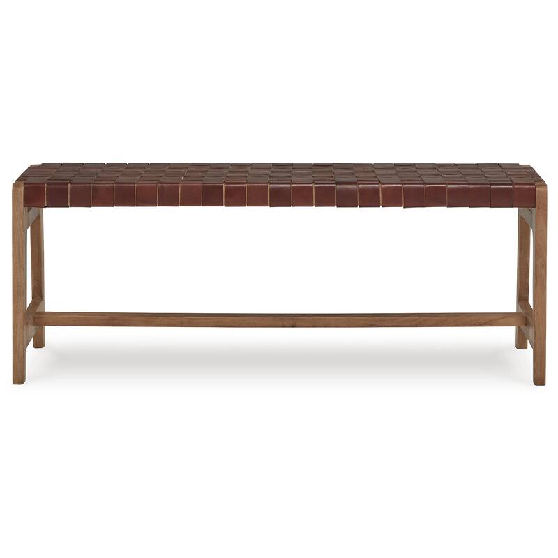 Signature Design by Ashley Lemmund Natural/Brown Accent Bench - 48" W x 15.75" D x 18.13" H
